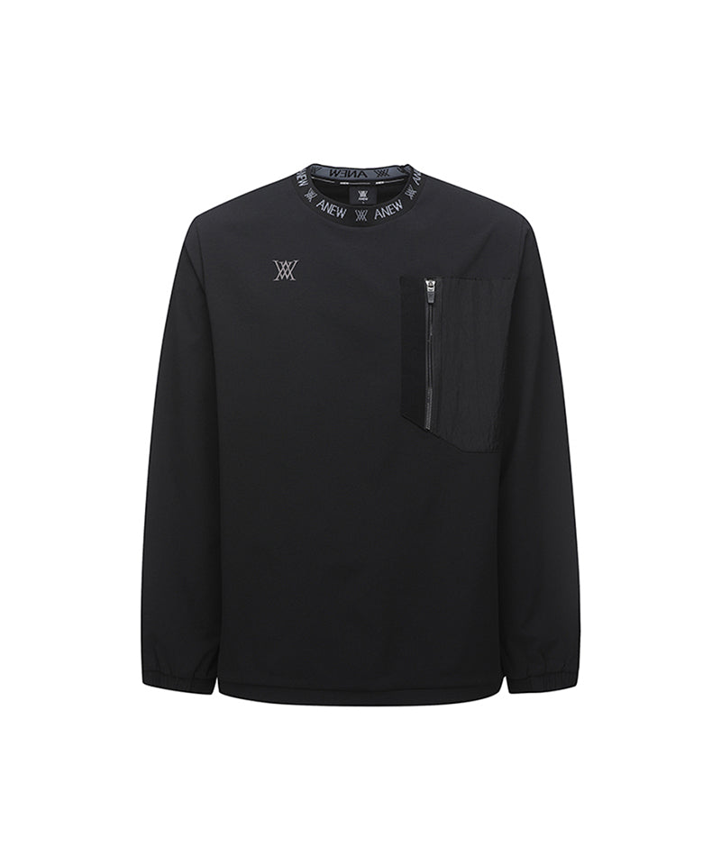 [Legacy Sale] Men's Ribbed Woven Long T-Shirt - Black