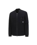 Men's Back Logo Point Jersey Jacket - Black