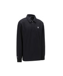 Men's Collar Half Zip Long T-shirt - Black