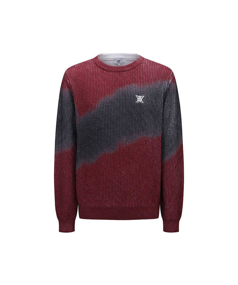 Men's Dyed Pullover - Wine