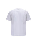 Men's Wooven Sleeve Crew Neck - White