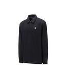 Men's Collar Half Zip Long T-shirt - Black