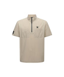 [Legacy Sale] Men's Pocket Point High Neck Shor T-Shirt - Beige