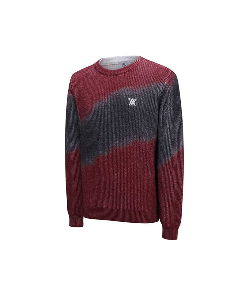 Men's Dyed Pullover - Wine