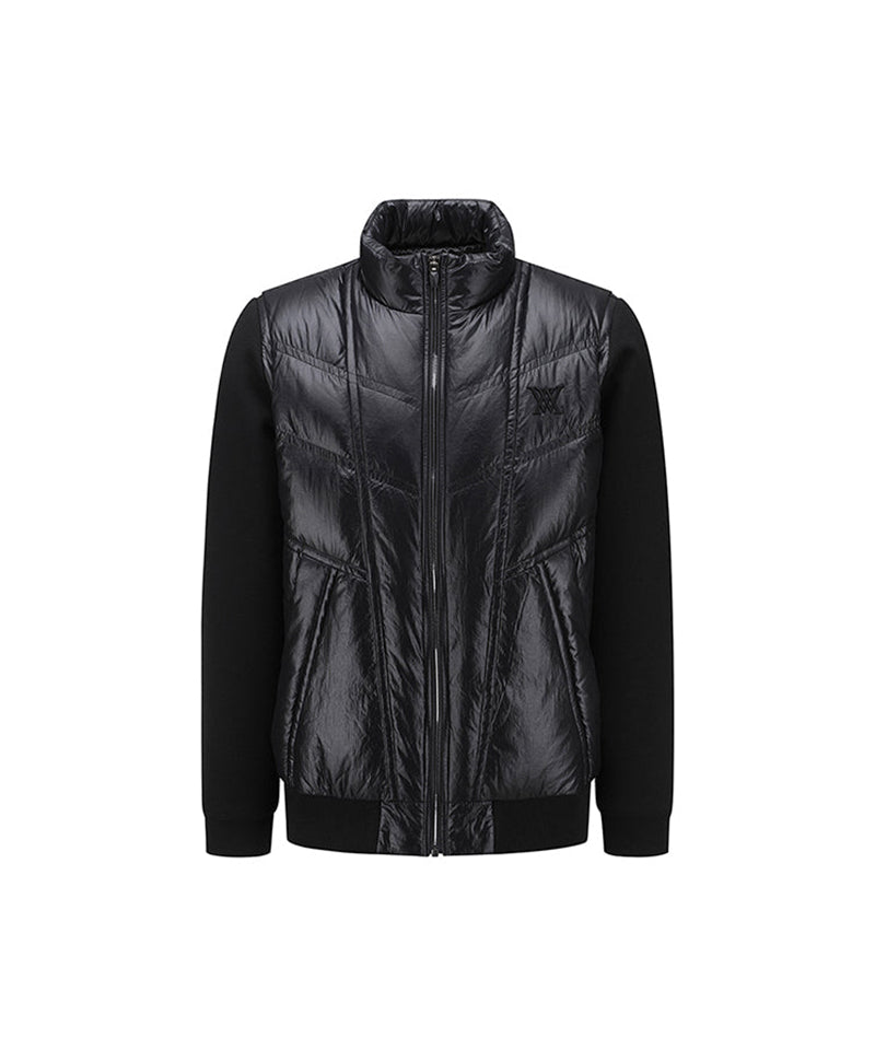 Men's Jersey Mix Down Jacket - Black