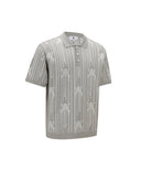 [Legacy Sale] Men Rain Logo Short Sleeve Sweater - Beige