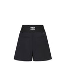 [Signature] Women's Band High Waist Half Pants - Black