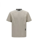 Men Woven Sleeve Crew Neck - Beige