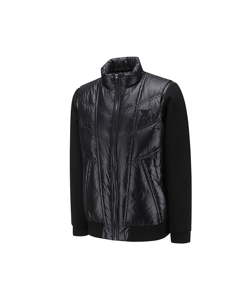 Men's Jersey Mix Down Jacket - Black