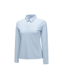 Women's Back Ventilation Logo Tape Point Long T-Shirt - Sky/Blue