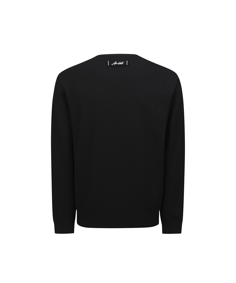 ANEW Golf Men's Logo Pattern Wind Block Pullover - Black ANEW Golf Men's Logo Pattern Wind Block Pullover - Black