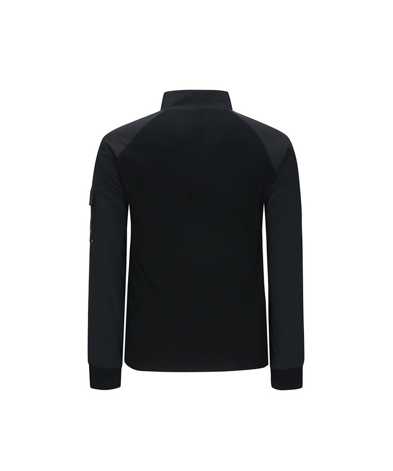 ANEW Golf Men's Preformance Wind Block Hybrid Pullover - Black