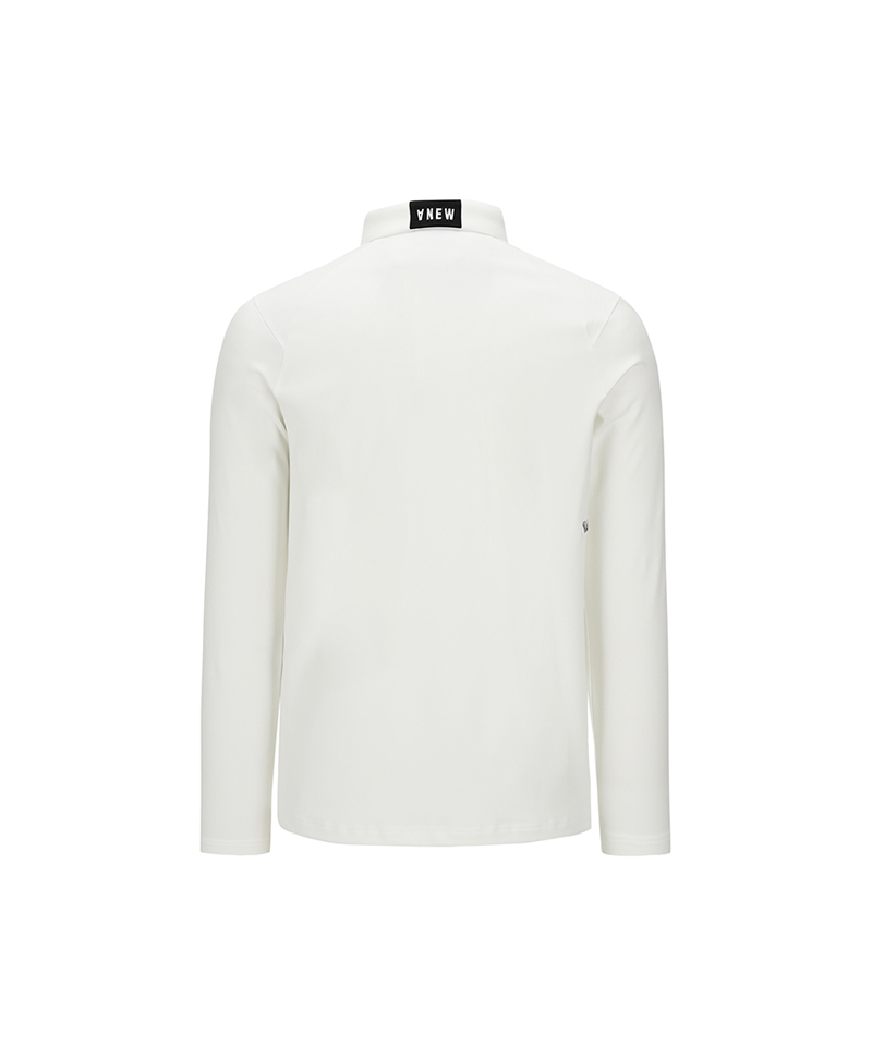 ANEW Golf Men's Collar Back Point L/TS - Ivory