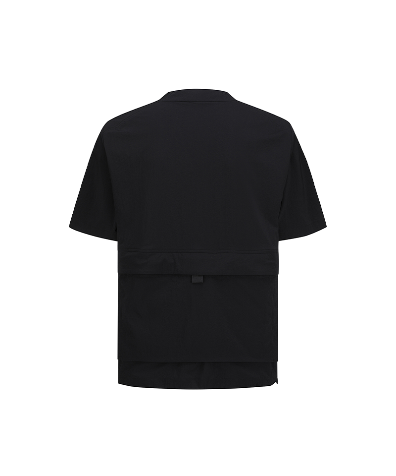 ANEW GOLF Men's SM Air Fan Short Sleeve Anorak Jacket - Black