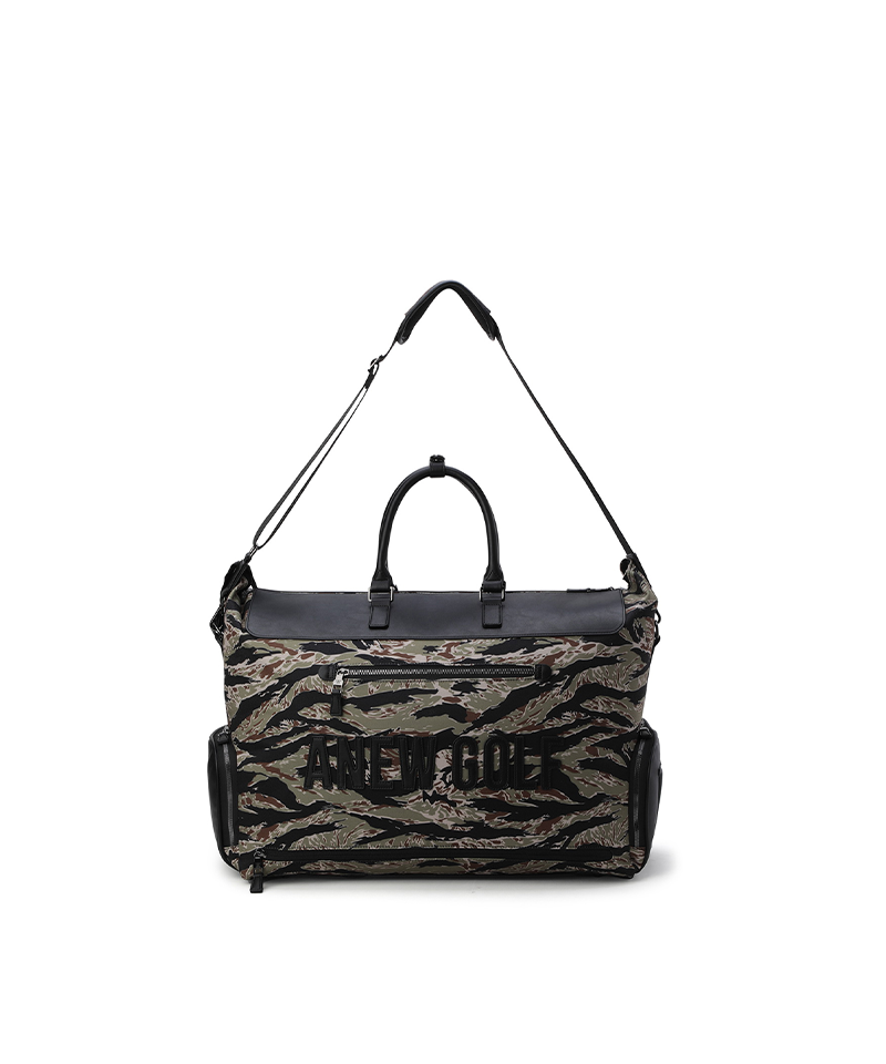 ANEW GOLF Uni Camo Pattern Boston Bag - Black
