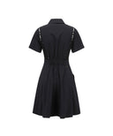 [Legacy Sale] Women Collar Onepiece - Black
