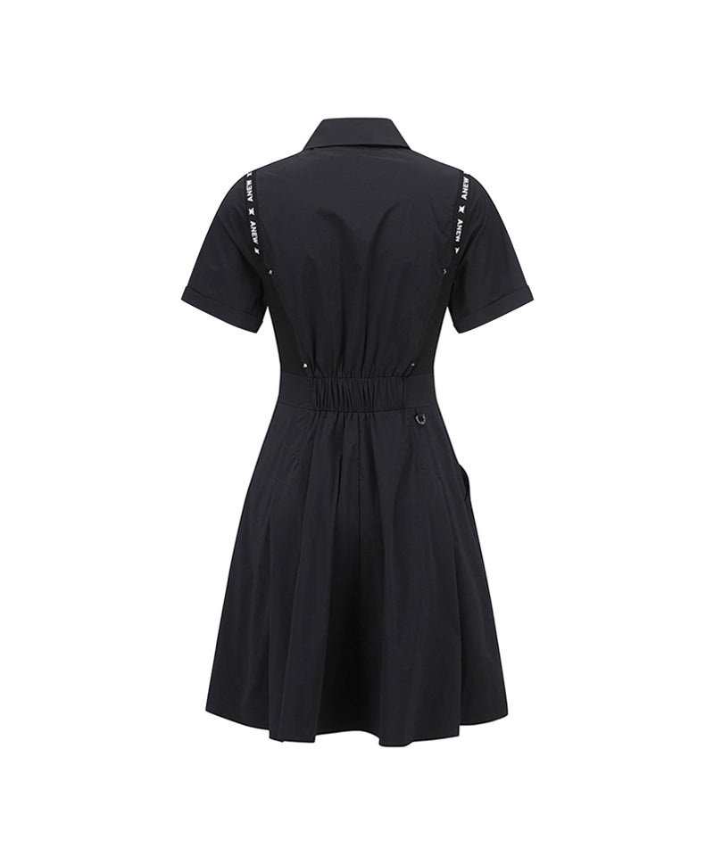 Women Collar Onepiece - Black