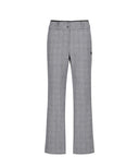Women's Check Boots Cut Long Pants - Gray