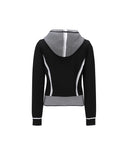Women's Mosaic Point Hoodie Cardigan - Black