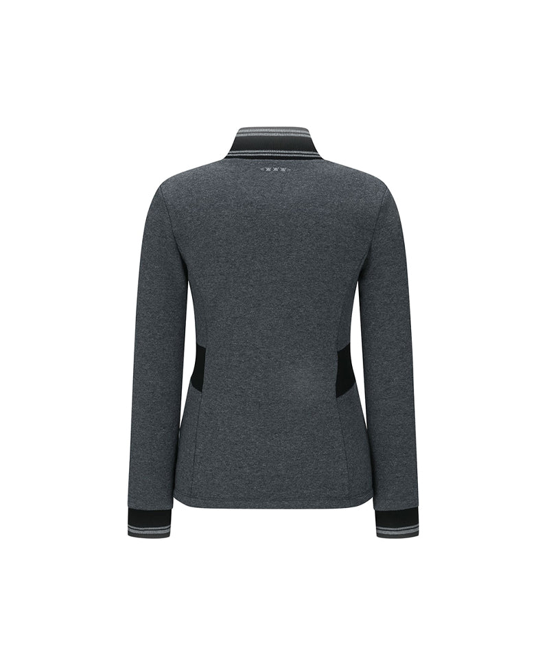 ANEW Golf Women's Winter High Neck Long T-Shirt - Charcoal Gray