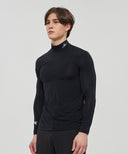 Men's Mock Neck Cooling Baselayer - Black