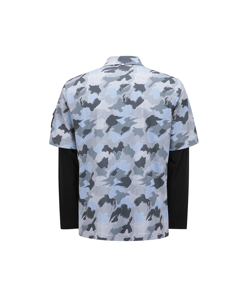 Anew Golf Men's SM Hybrid Long T-Shirt - Light Blue