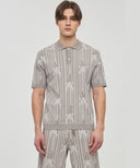 [Legacy Sale] Men Rain Logo Short Sleeve Sweater - Beige