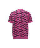 ANEW GOLF Men's SM  Logo Pattern Short Round Sleeve Sweater - Hot Pink