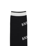 Women's Repeated Knee Socks - Black