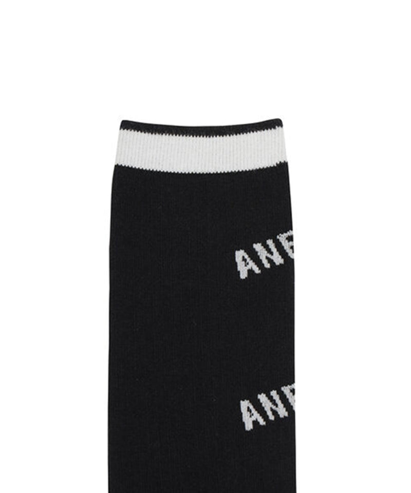 Women's Repeated Knee Socks - Black