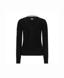 Women's Big Logo Intarsia Zip-Up Cardigan - Black