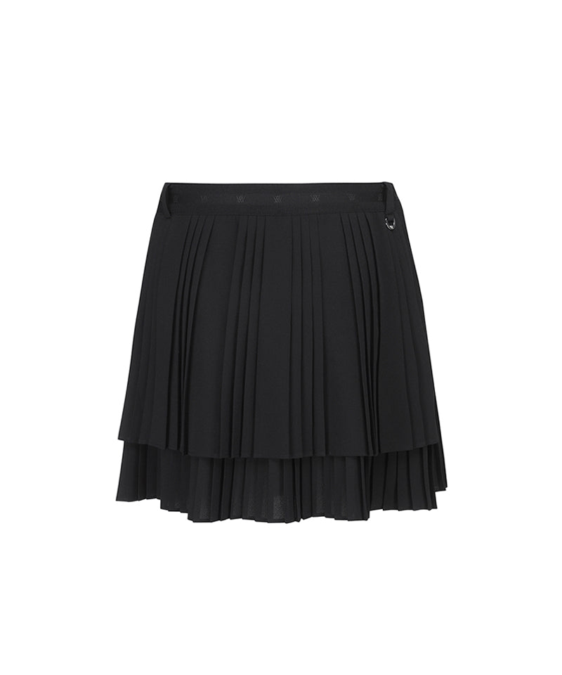 Women Camo Band Pleats SQ - Black