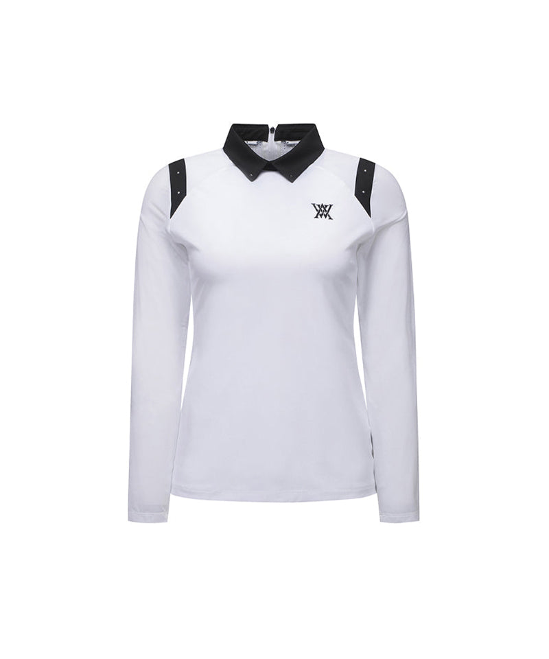 Women's Shoulder Point Long T-Shirt - White