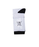 Men's Double-Block Socks - White