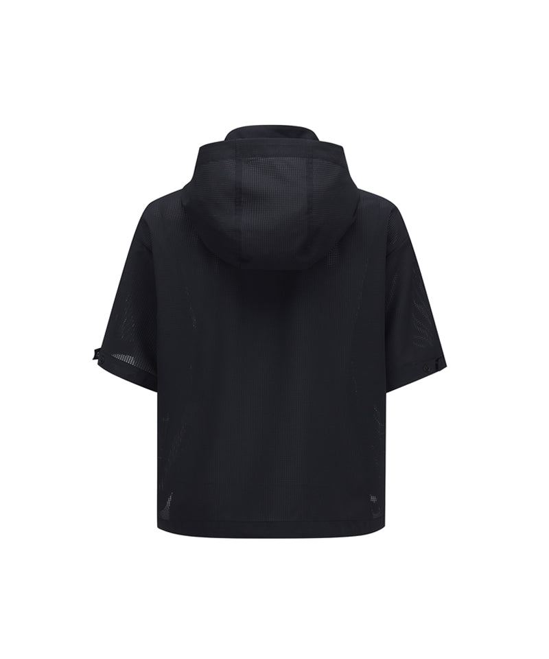 ANEW Golf Women's SM Hoody Anorak Jacket - Black