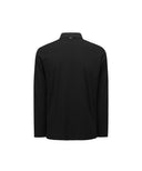 Men's Neck Point Long T-Shirt - Black