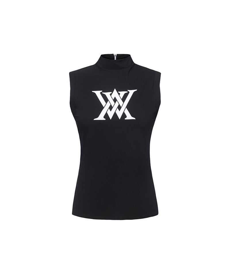 Women's Front Logo Point Sleeveless - Black