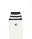 Women's Two Line Points Knee Socks - Off-White