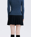 Women's Half Pleats Points SQ - Dark Navy