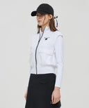 Women's Woven Mixed Knit Vest - White