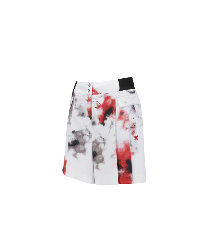 Women's SM Pleated Half Pants - White