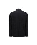 Men's Camo Pattern Long T-Shirt - Black