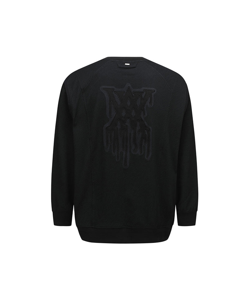 Men's Back Logo Point M To M - Black