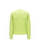 Women's Mesh Zip-Up Cardigan - Lime