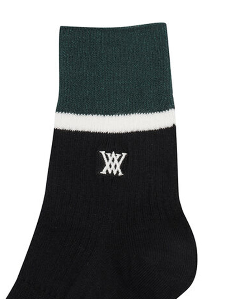 Women's Big Color Block Socks - Black