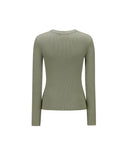 Women's V Neck Pullover - Khaki