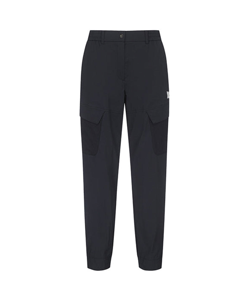 Women's Ribstop Pocket Jogger Long Pants - Black
