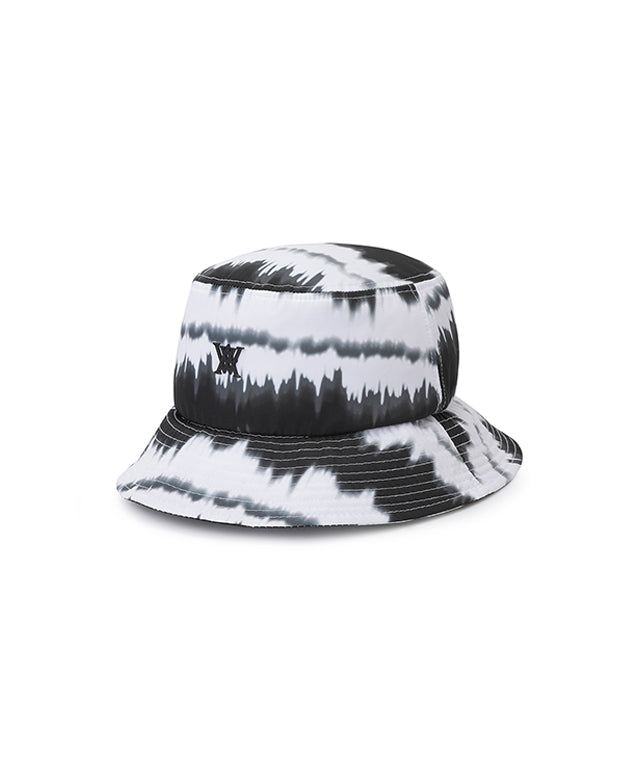 Men's Wave Tie Dye Bucket Hat - Black