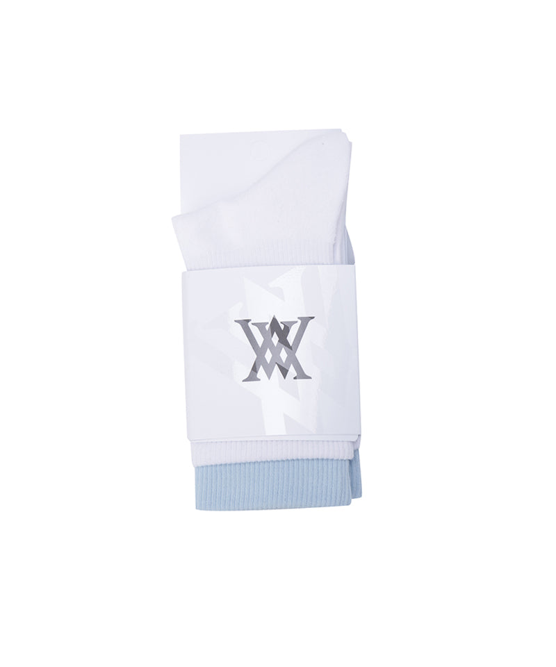 Women's Double Block Socks - Sky Blue