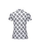 Women's Logo Pattern Short T-Shirt - White